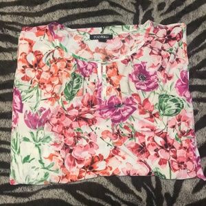 Women’s Roz & Ali Floral Flutter Sleeve Top (3X)